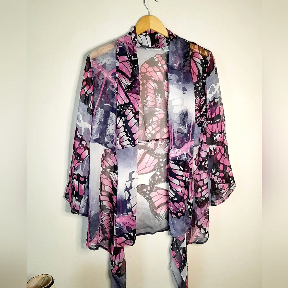 100% Silk Butterfly Cardigan